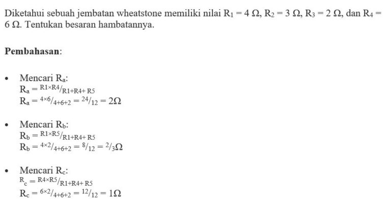 10 Contoh Soal Jembatan Wheatstone : Jawaban + Format PDF