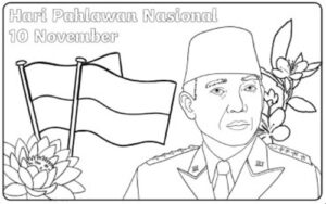 30 Gambar Mewarnai Tema Hari Pahlawan : Anak PAUD, TK, & SD